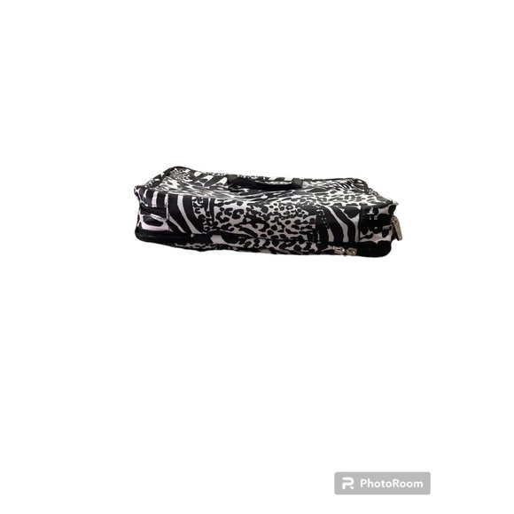 Caboodles Black White Jungle Print Cosmetic Makeup Bag SEE READ - Picture 4 of 12